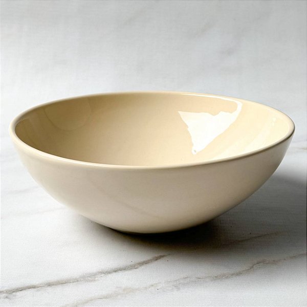 Saladeira de Cerâmica - Off White / Bege