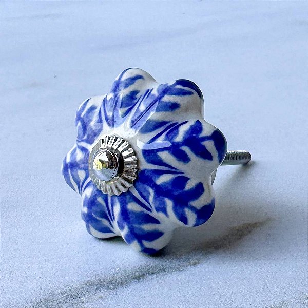 Puxador de Cerâmica Artística - Azul