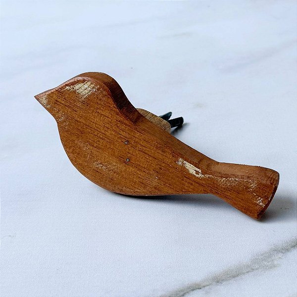 Gancho de Madeira - pássaro madeira cru