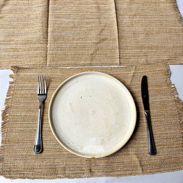 Jogo americano 7 peças - Mostarda Mescla