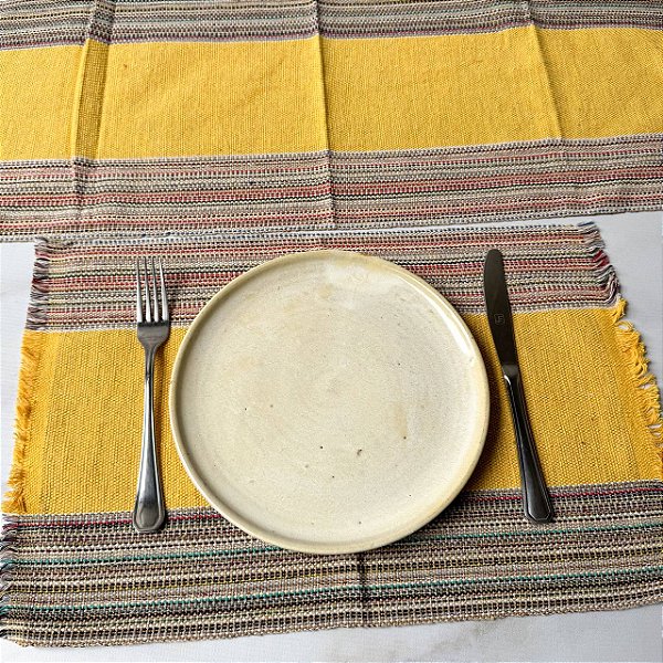 Jogo americano 7 peças - Color com Amarelo