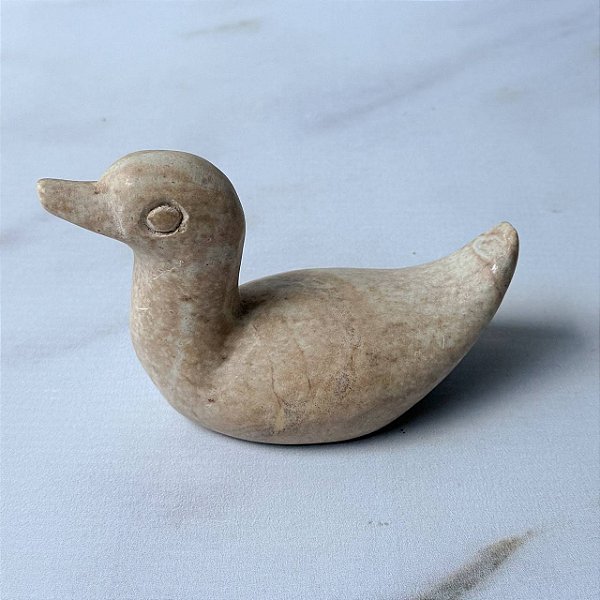 Pato Liso em Pedra Sabão - 9cm