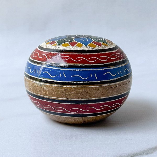 Saleiro da Rita Lobo em Pedra Sabão - Color Tons Azuis