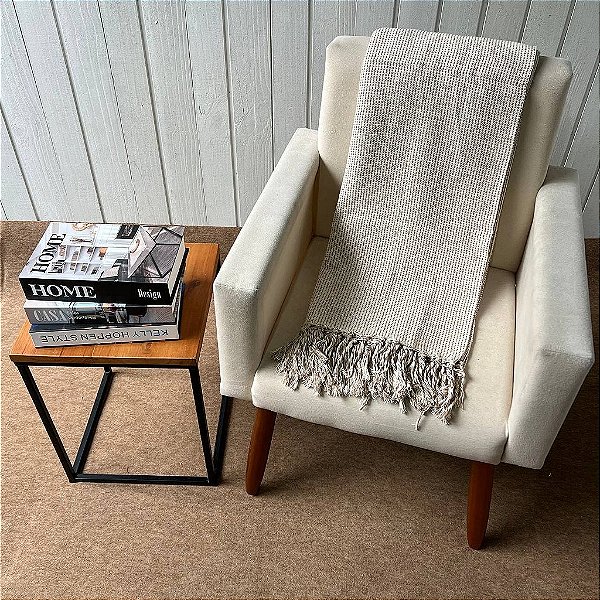 Manta GG Cru com Pontilhado Caramelo - 2,4m x 2,8m