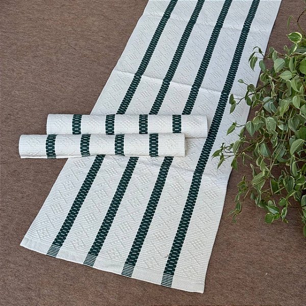 Trio Tapete Boho - Trança Verde