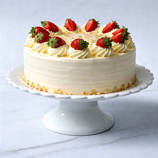 Boleira de Cerâmica - Branca com bordas