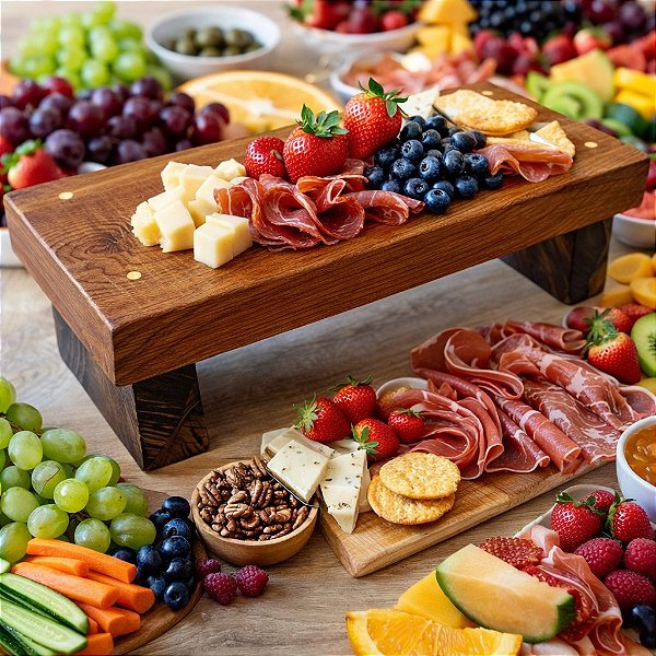 Base Rústica de Madeira