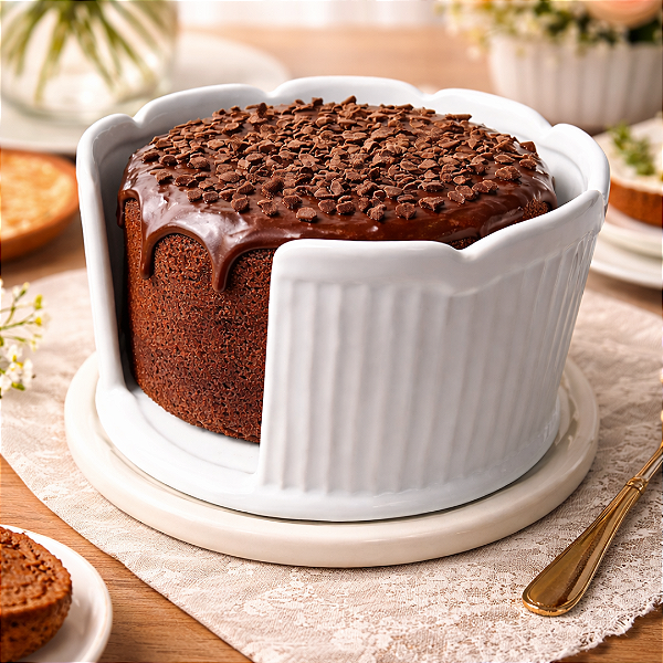 Porta Bolo de Cerâmica