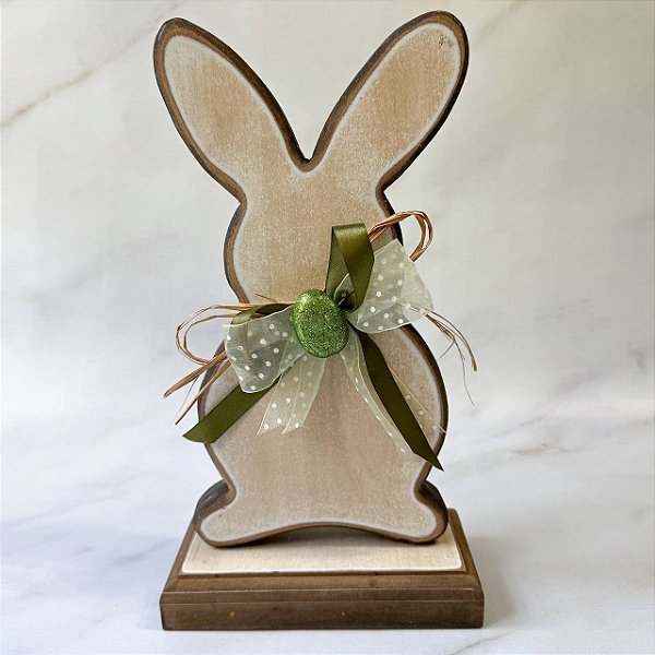 Coelho Decorativo de Madeira