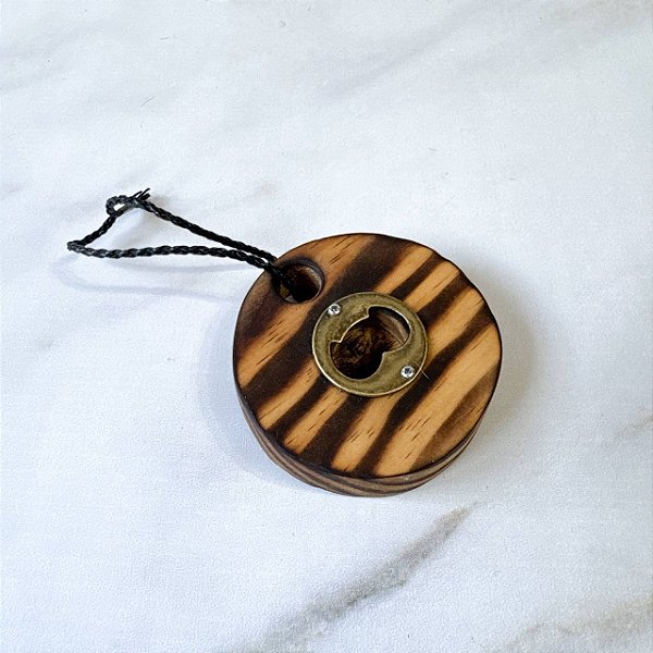 Abridor de Garrafa de Madeira - Redondo