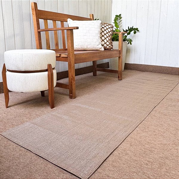 Passadeira Emborrachada 2,5m x 65cm - Marrom
