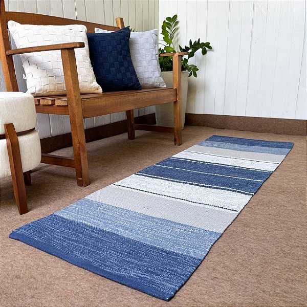 Passadeira Kilim 1,8m - Azul