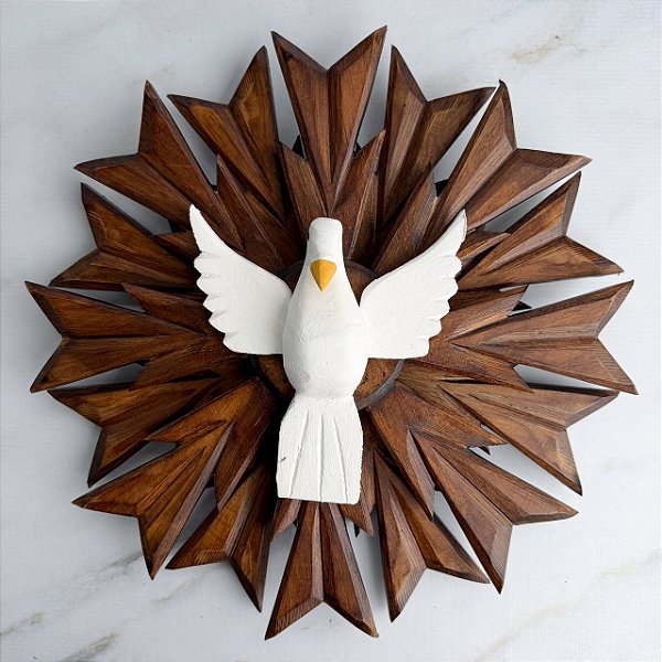Divino Espirito Santo em Madeira Nobre - 37cm