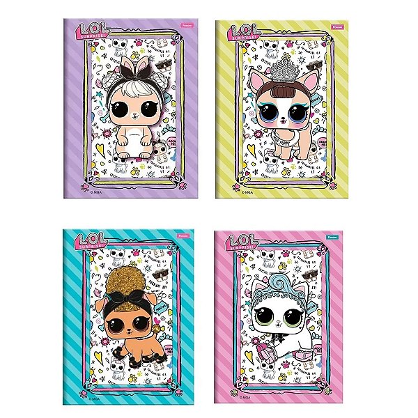 Caderno de Bilhete L.O.L Pets 1/4 Foroni