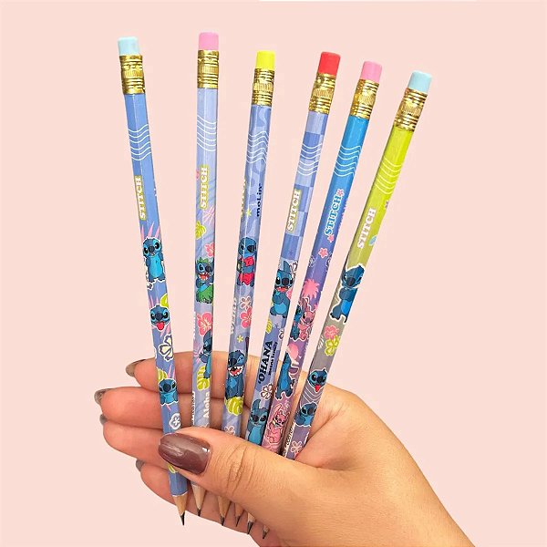 Lapis de Escrever Stitch HB Disney C/ 4 Unidades