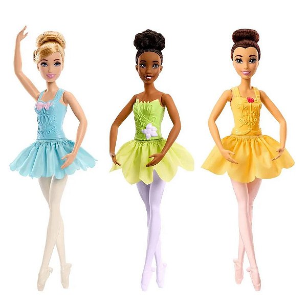 Boneca Barbie Doll Bailarina Disney Princesas Conto de Fadas - Sortidos