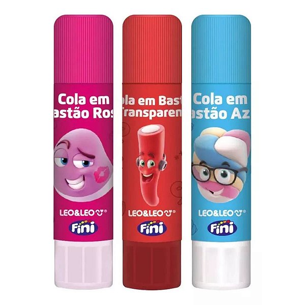 Cola em Bastão Bala Fini Personalizado Leo&Leo 10g