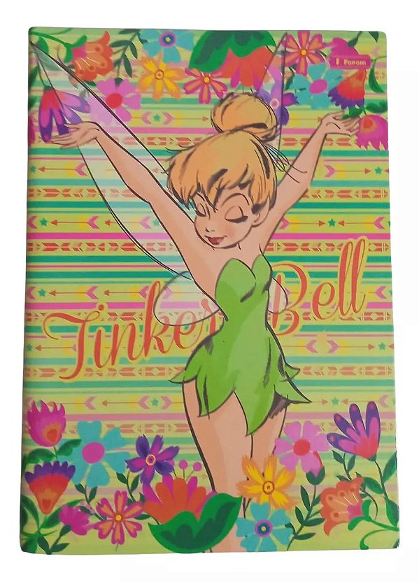 Caderno de Bilhete Foroni Tinker Bell 1/4 Pequeno Sortido