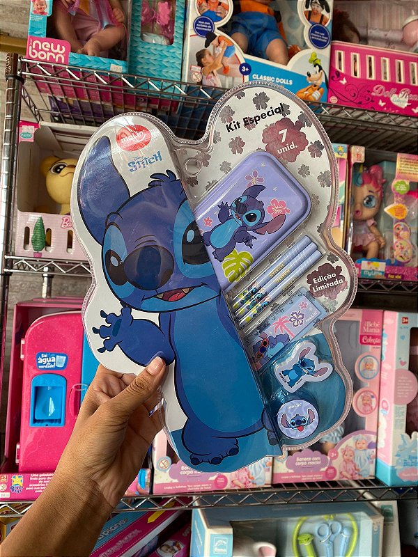 Kit Escolar Especial Stitch 7 Peças Molin Edição Limitada