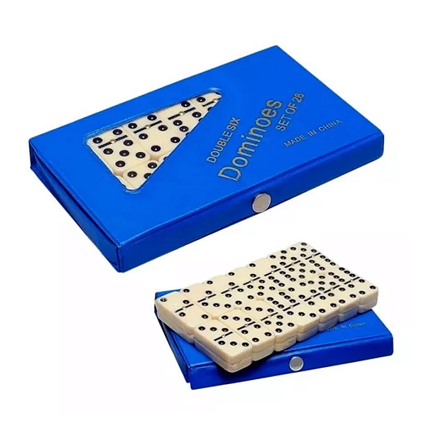 Jogo Dominó de Osso Profissional Com Estojo 28 peças