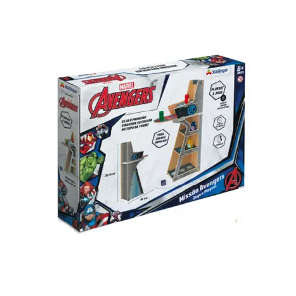 Jogo e Playset Educativo Didático Xalingo Missão Avengers 14 Peças