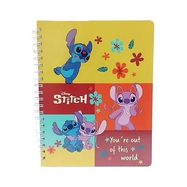 Caderno Escolar Universitário Lilo e Stitch 10 Matérias Culturama 160 Fls Espiral