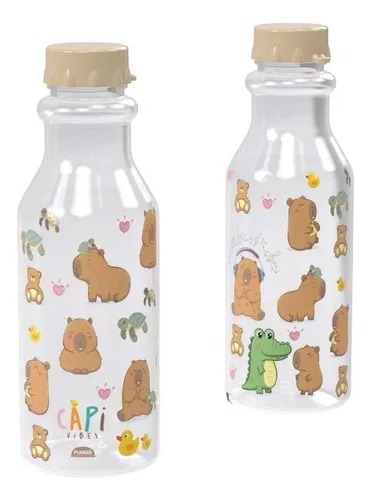 Garrafa De Água Infantil Capivara Capy Vibes 500ml Plasútil