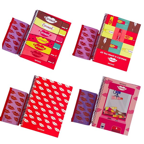 Caderno Capa Dura Carmed StarSchool 10 Matéria 160 fls Espiral