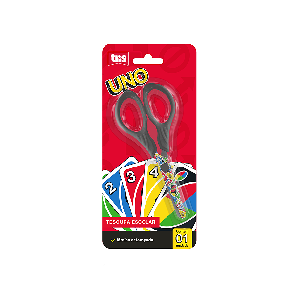 Tesoura Escolar Infantil Jogo Uno 13cm Tris