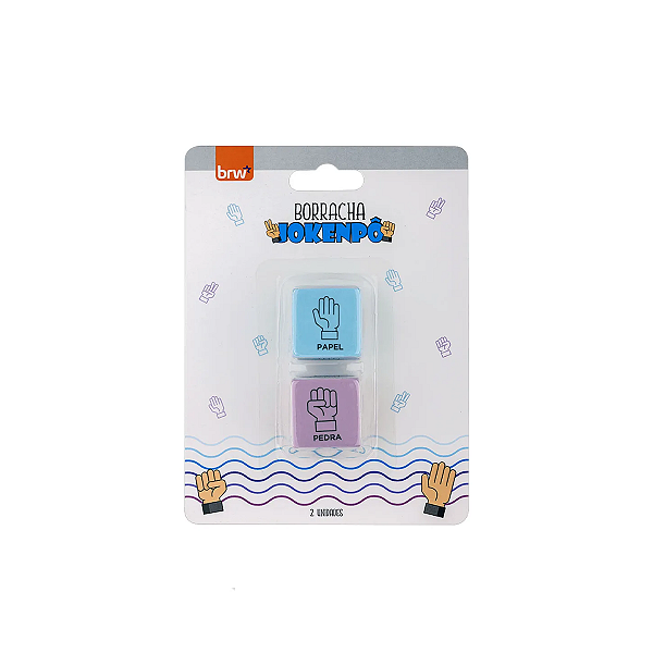Borracha Escolar Jokenpô 2 Unidades Brw