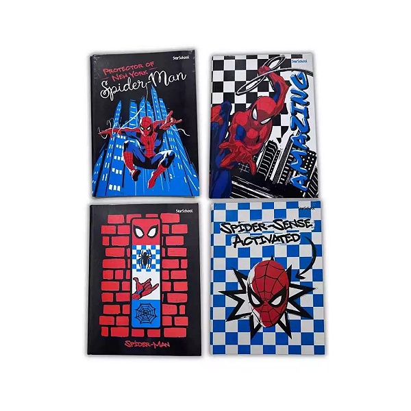 Caderno de bilhete 1/4 Homem Aranha Jandaia