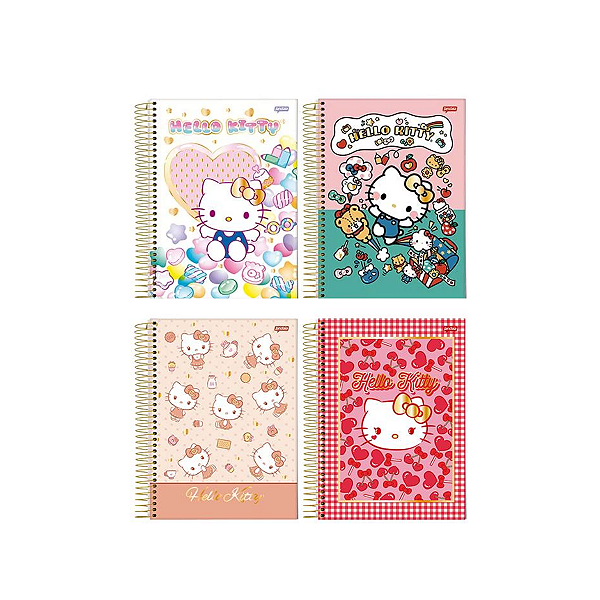 Caderno Universitário Hello Kitty 1 Matéria JandaIA