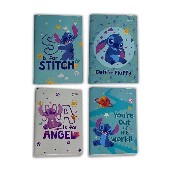 Caderno Bilhete Brochura Stitch 80 Fls Foroni