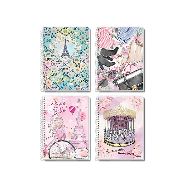 Caderno 10 Matérias Bella 160 Fls Espiral Credeal