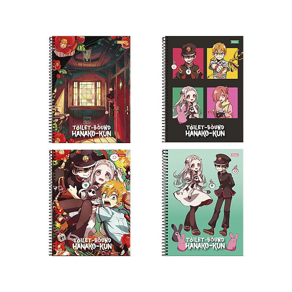 Caderno 10 Matérias Hanako Kun 160 Fls Espiral Foroni