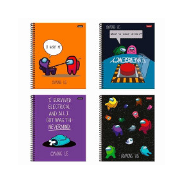 Caderno 10 Matérias Among us 160 Fls Espiral Foroni