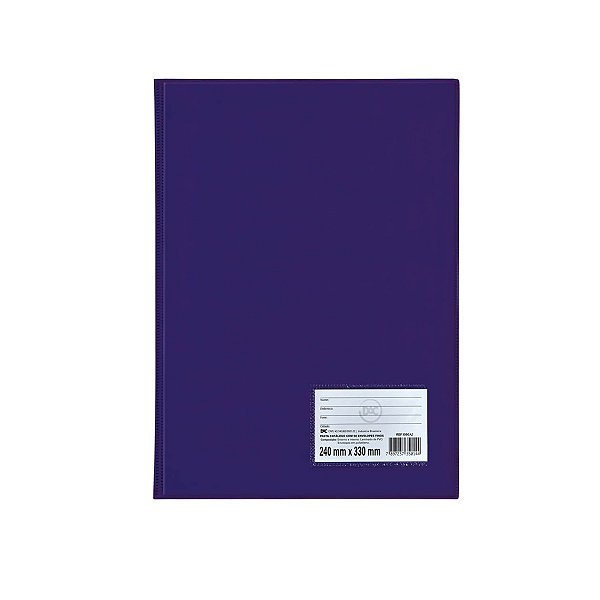 Pasta Catalogo Escolar Oficio A4 Azul Escuro 50 Envelopes Dac