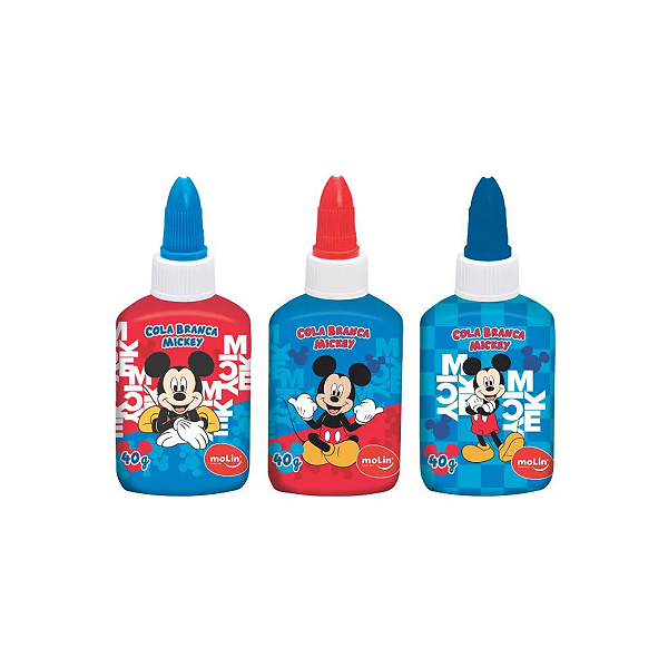 Cola Branca Escolar Mickey Mouse 40g MoLin