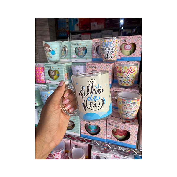 Caneca Decorada Filho do Rei Linha Religiosa Lanty
