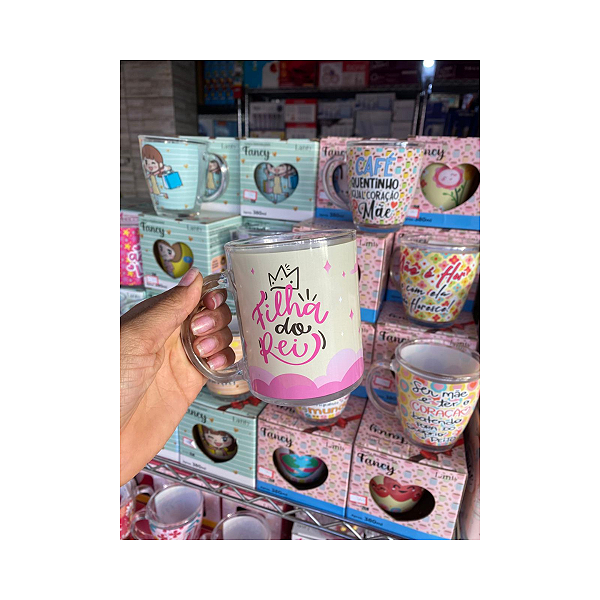 Caneca Decorada Filha do Rei Linha Religiosa Lanty