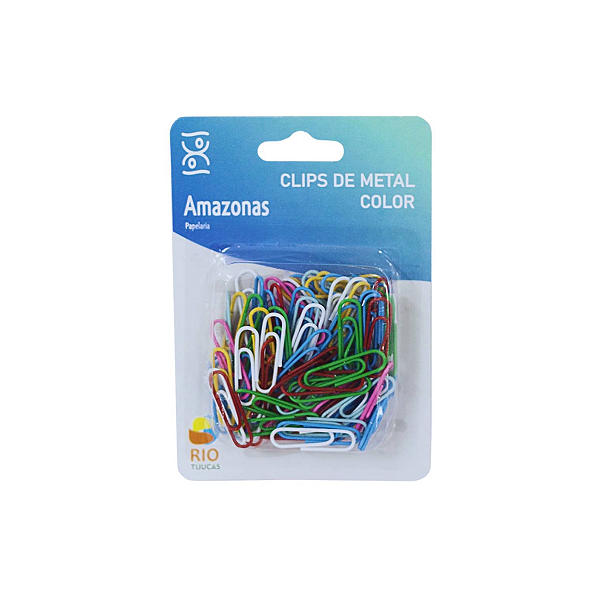 Clips de Metal Color 28mm Kit c/100 Unid.