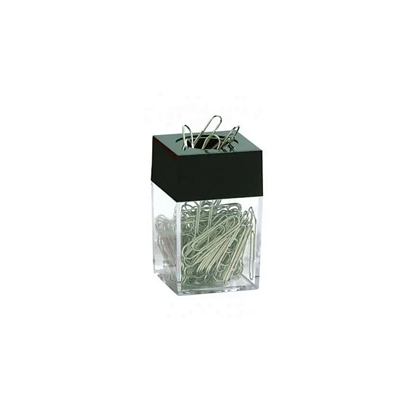 Porta Clips Magnético Transparente Tampa Magnética Cor Negra