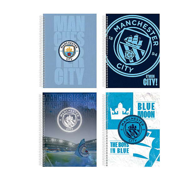 Caderno Universitário Futebol Manchester City Animativa