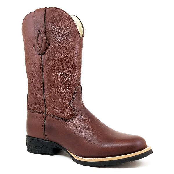 Bota Texana Country Masculino Couro Tan - Silverado Botas