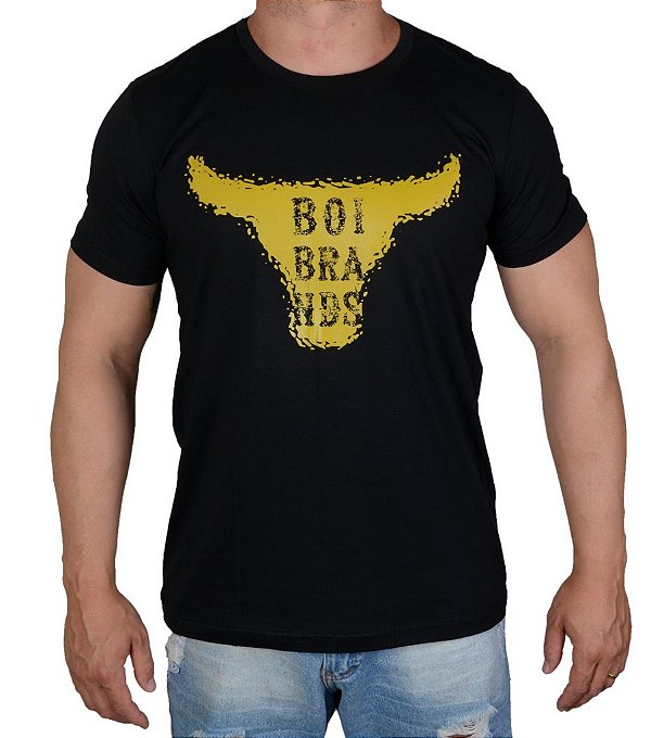 Camiseta Masculina Country Boibrand's Cabeça Boi - Preto