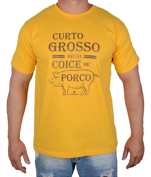 Camiseta Masculina Country Boibrand's Coice de Porco - Amarela