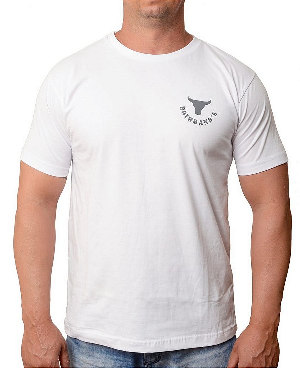 Camiseta Masculina Country Boibrand's Peão - Branco