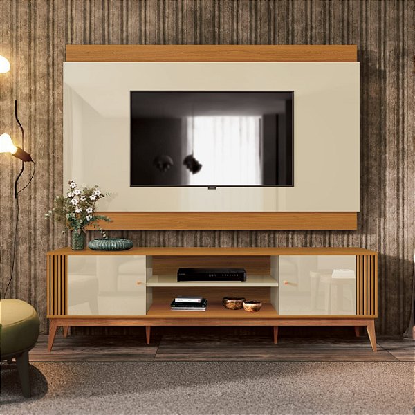 Rack com painel Legacy 2.00m tv até 75" - EDN Móveis
