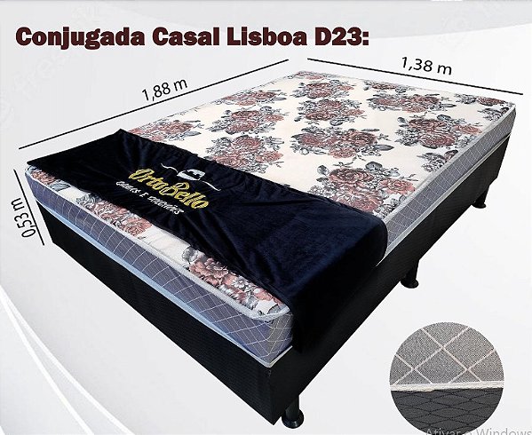 Colchobox Ortopédica Casal Lisboa espuma D23 com 7cm de espessura - Ortobello