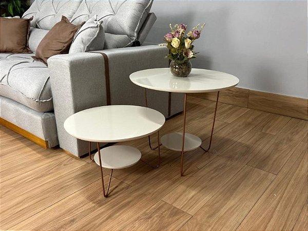 Jogo Liz Mesa de Centro + Mesa de Canto - EJ Móveis